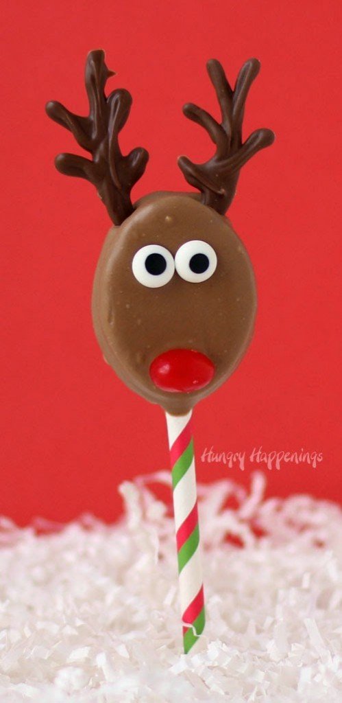 chocolate reindeer lollipop. 