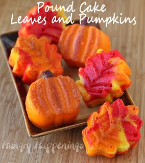 colorful pound cake leaves and pumpkins