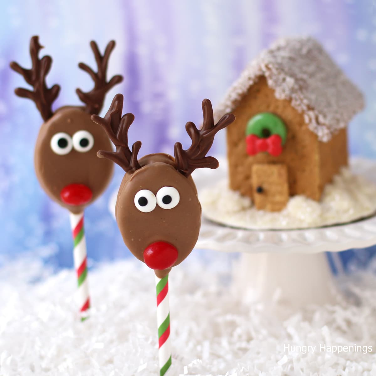 reindeer pops and graham cracker houses.