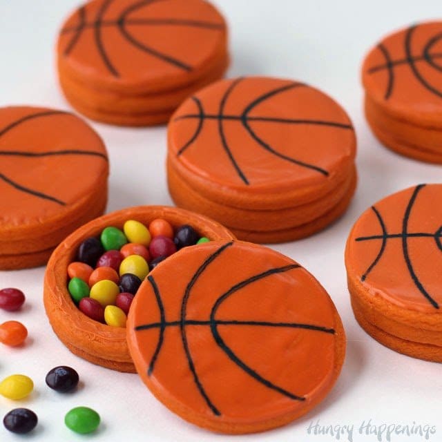 Basketball Piñata Cookies filled with