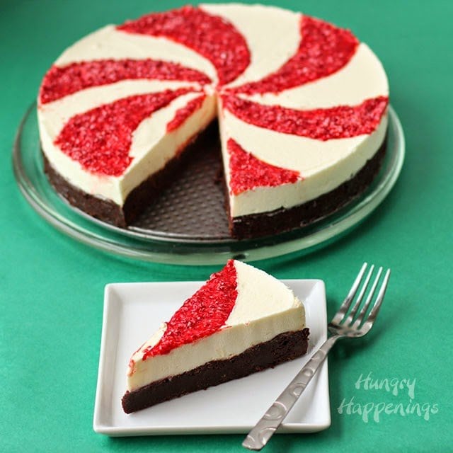 peppermint swirl mousse cake.