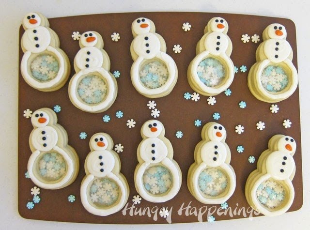 Snowmen Pinata Cookies filled with Snowflakes