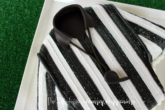 Referee Cake with fondant whistle