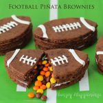 football brownies filled with candy