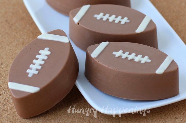 Chocolate Reese's Peanut Butter Fudge Footballs