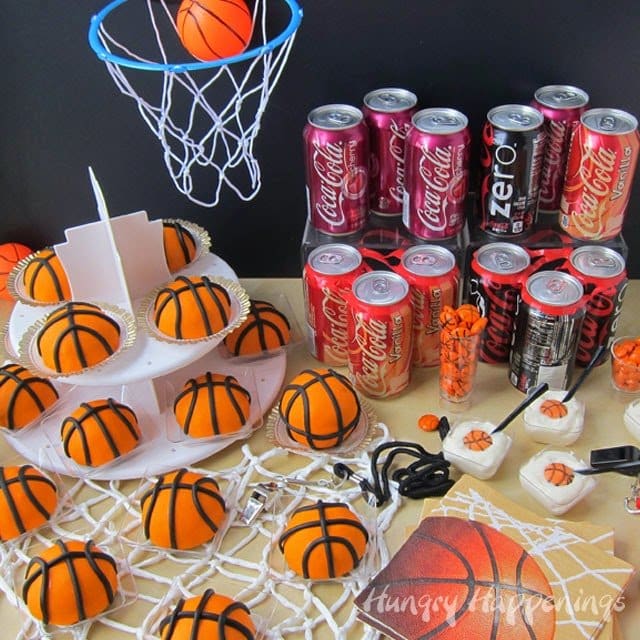 Today I'll show you how to score big points by serving Mini Cherry Coke Basketball Cakes at your NCAA® March Madness Party as part of a sponsored post for #Collective Bias and Coca-Cola. Coca-Cola is a corporate champion of the NCAA#FinalFourPack