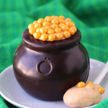 chocolate pot of gold St. Patricks' Day dessert