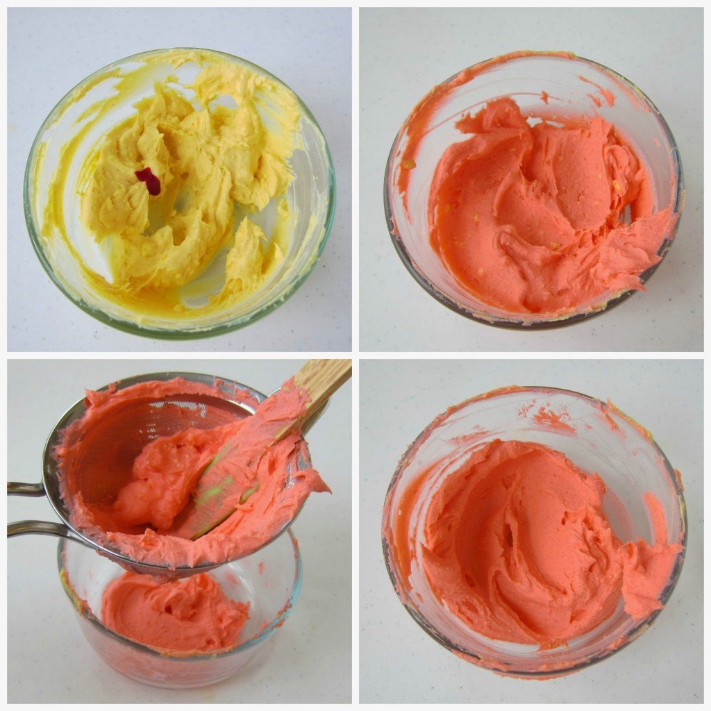 Color deviled egg mixture pink to make bunny paws.