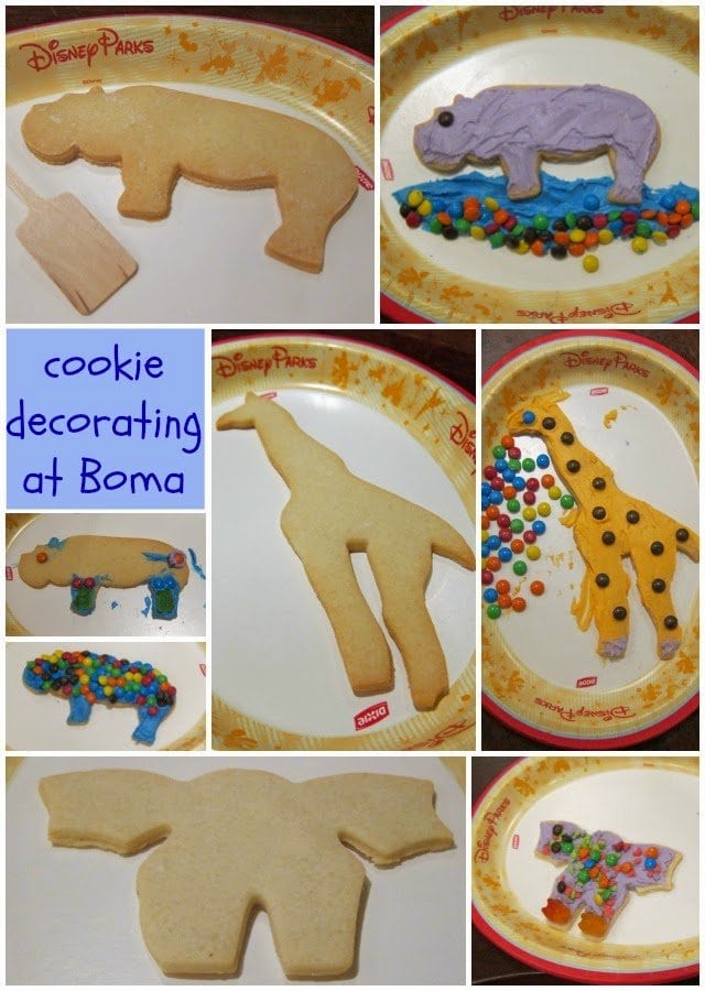Cookie Decorating Activity at Boma in the Animal Kingdom Lodge Walt Disney World Resort