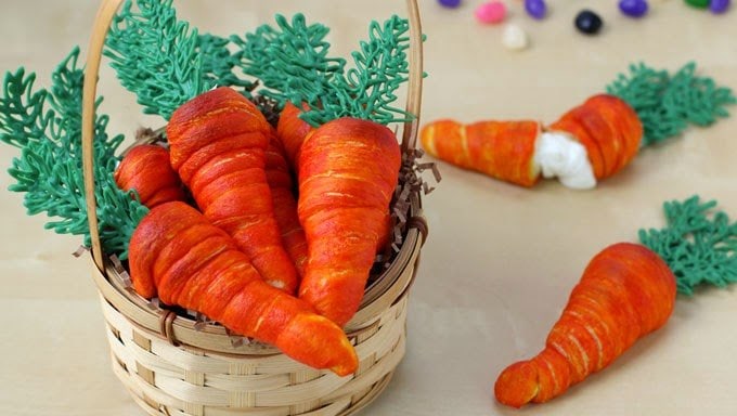Crescent Roll Cream Horn Carrots will brighten up an Easter brunch or breakfast. 
