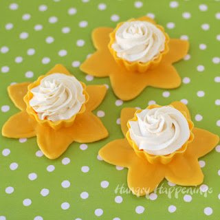 Daffodil Candy Cups with Lemon Mousse