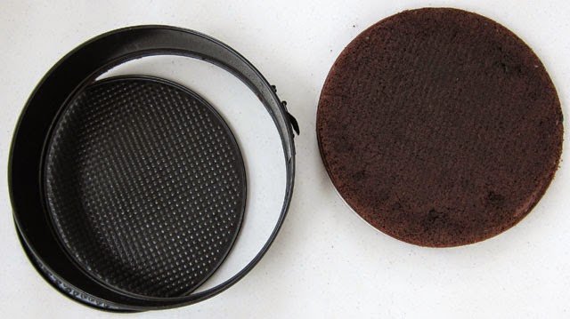 brownie baked in a springform pan. 