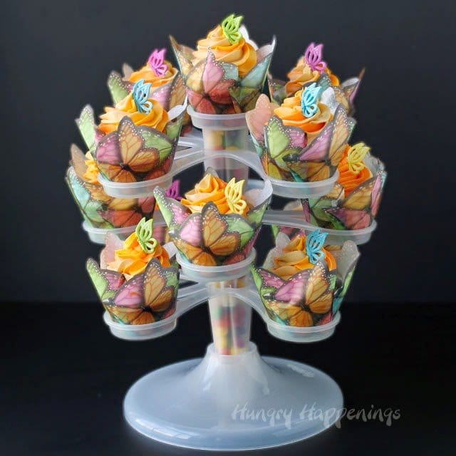 Celebrate the beauty that is your mom this Mother's Day by creating these colorful cupcakes in her honor. These cheerful Peach Cobbler Butterfly Cupcakes made using brand new Wilton products will surely make her heart soar. This post is brought to you by Wilton.