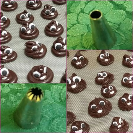 Chocolate fudge poop emoji treats