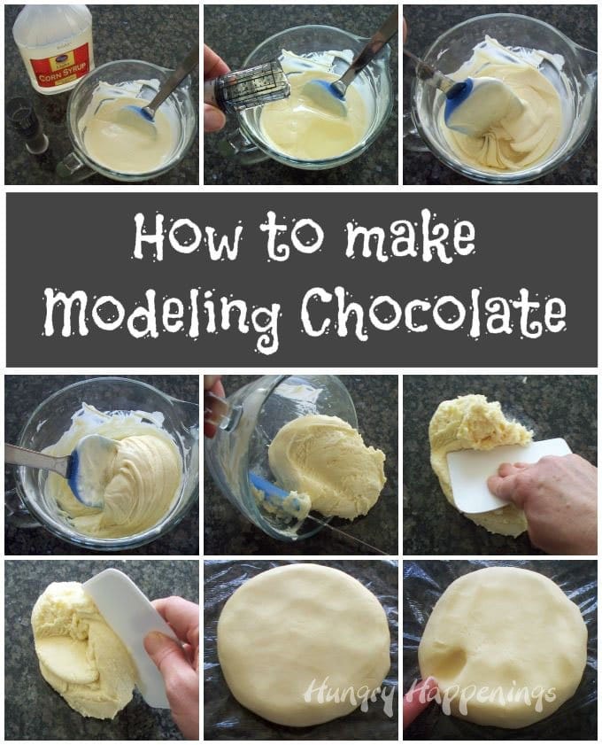 How to make modeling chocolate so you can decorate cakes, cookies, cupcakes and more. This modeling chocolate recipe requires two ingredients and is quick and easy to make. 
