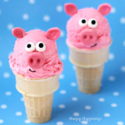 pink bubble gum ice cream cone pigs