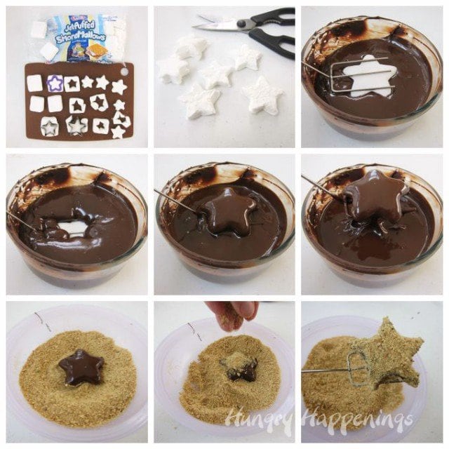 How to make S'mores Starfish using store bought marshmallows. It's easy and fun. 