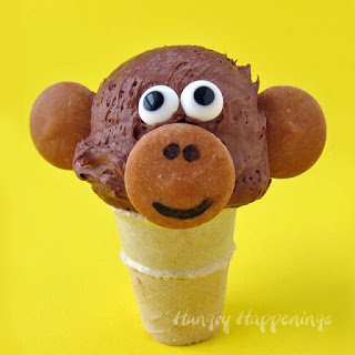 Chocolate Monkey Ice Cream Cones
