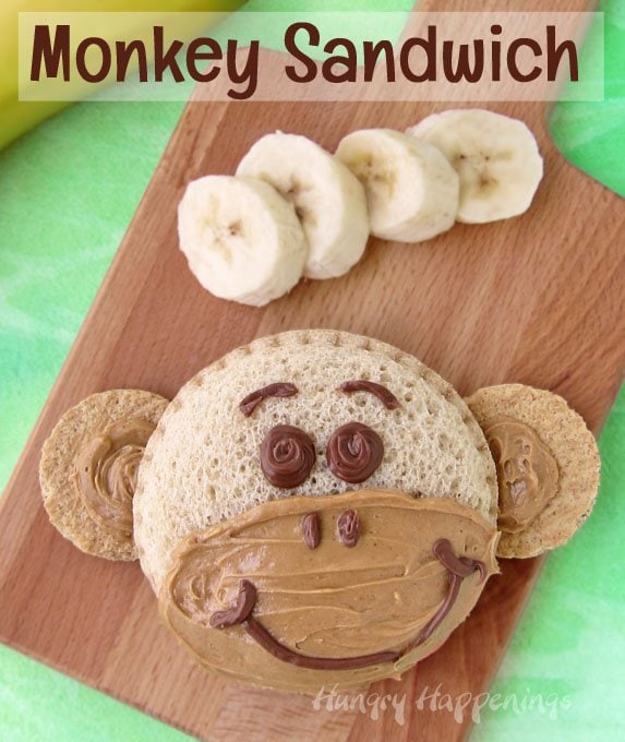 Kids will go bananas over these Monkey Sandwiches. They make the perfect lunch to pack on an outing to the zoo.
