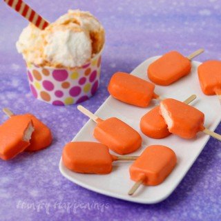 Cute little Orange Creamsicle™ Candy Pops have creamy vanilla candy centers covered in an orange flavored candy coating. All the flavors you love are in a tiny treat that's perfect for summer.