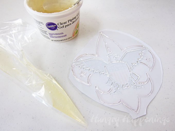 How to make a piping gel transfer to add an image to the top of a cheesecake. 
