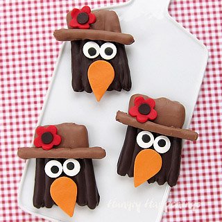 Chocolate Dipped Pretzel Crows
