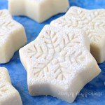 Make 2 ingredient white chocolate fudge snowflakes quickly and easily for Christmas. See the recipe at Hungry Happenings.