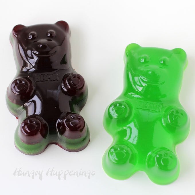 Homemade giant gummy bears are easy to make and look so cool. 