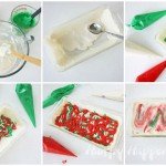 How to make a red, white, and green, tie-dye pound cake for Christmas.