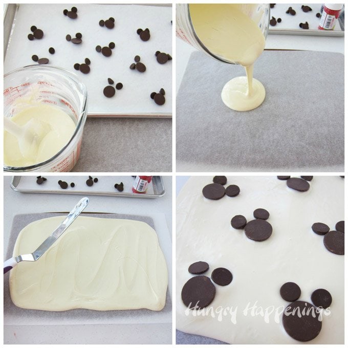 See how easy it is to make Mickey Mouse chocolate bark at HungryHappenings.com.