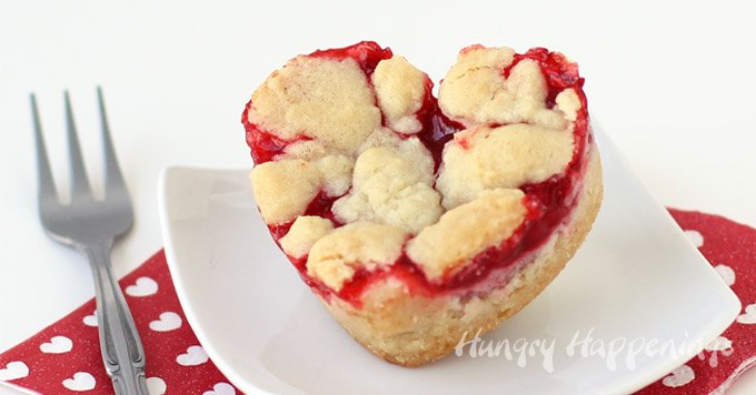 Valentine's Day Cherry Pie Hearts