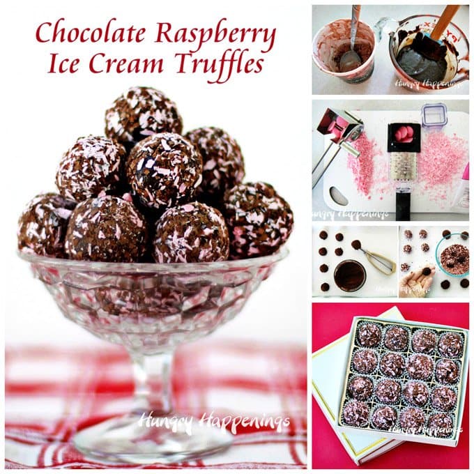 ake Chocolate Raspberry Truffles using black raspberry ice cream and dark chocolate. See the recipe at HungryHappenings.com.