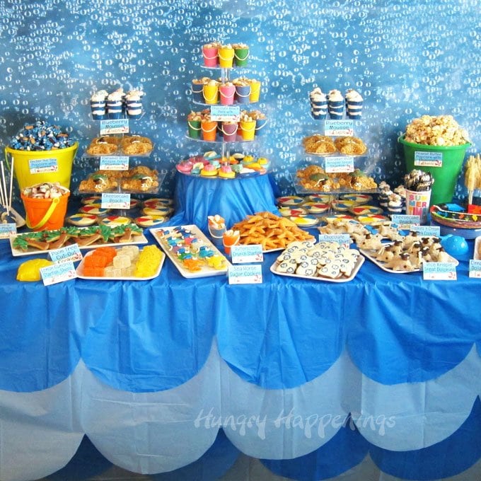 Fishing Party Setup  Fishing birthday party, Party dessert table, Fishing  themed birthday party