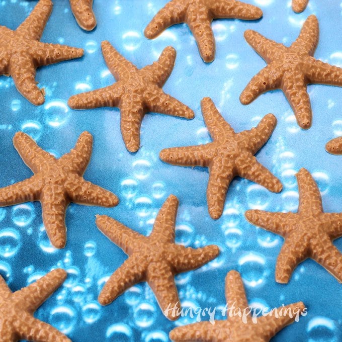 Make these super simple three ingredient Butterscotch Crunch Starfish for your beach themed party. 