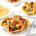 Chicken & Cheese Enchilada Bowls with Poblano Peppers and Corn