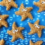 Caramel Rice Krispie Treat Starfish make perfect treats for your oceanfront event or pool party.