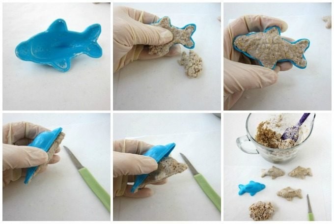 How to make Rice Krispie Treats shaped like Dolphins. 