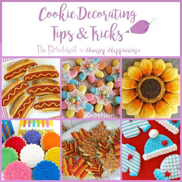 Cookie Decorating Tips and Tricks from The Partiologist. See how to make your own cookies cutter, create edible lace, imprint fondant, and more.