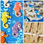 These Seahorse, Shark, and Sand Castle Cookies are all super easy to decorate. See how at HungryHappenings.com.