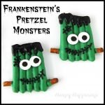 Go into your kitchen laboratory and transform a Halloween craft into these sweet Frankenstein's Pretzel Monsters.