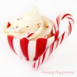 These striped Candy Cane Chocolate Cups are so pretty and they are easier to make than you'd imagine. I have a video tutorial to show you how to make them in your own kitchen. Fill them with Peppermint Mousse, ice cream, pudding, candy, or nuts and serve for dessert or give as Christmas gifts.