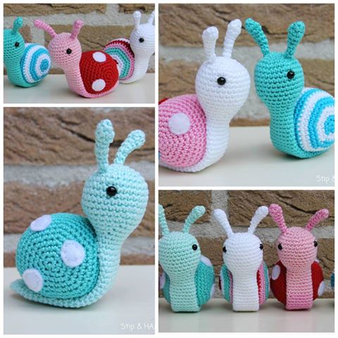 These adorable DIY Crochet Stuffed Snails make pefect handmade gifts