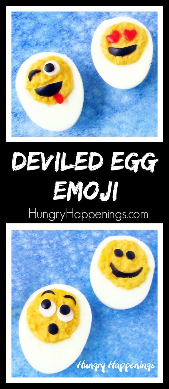 Bring some smiles to the table when you serve Deviled Egg Emoji. These fun appetizers are great for Easter, picnics, or potlucks and are easy to make using black olives and sweet red bell peppers.