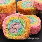 It's so easy to brighten up your cereal treat recipe and to make them more fun. These Rainbow Rice Krispie Treat Pinwheels will be the hit at your next party or holiday celebration.