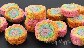 Pinwheel Rice Crispy Rainbow Rice Krispie Treat Pinwheels - Easy & Fun Recipe