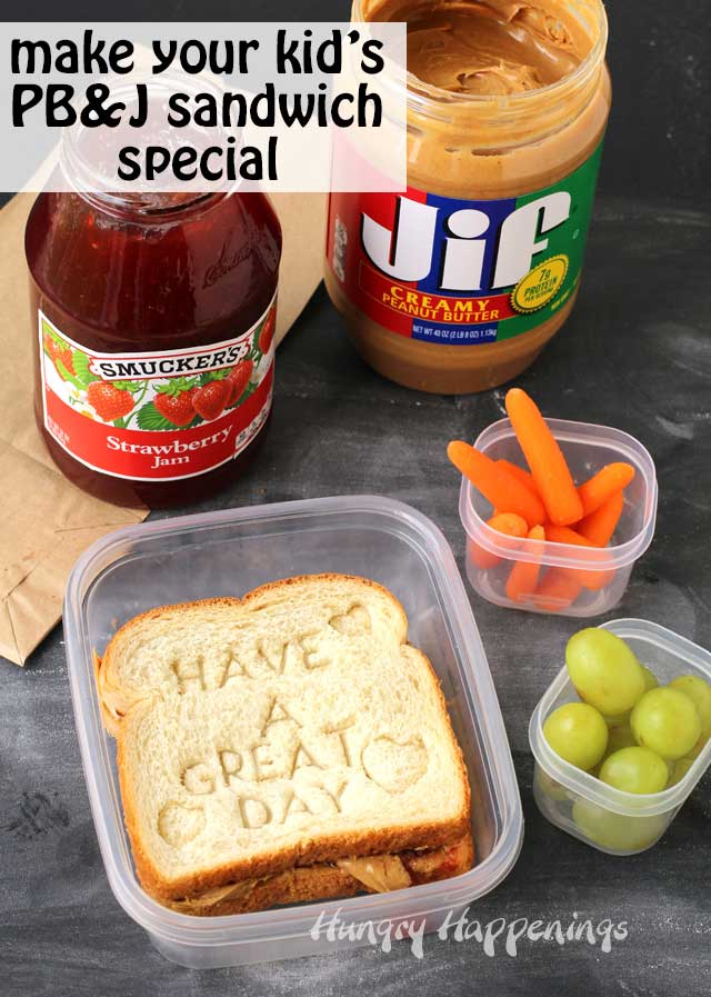 Add a special message to your kid's PB&J Sandwich for their school lunch.