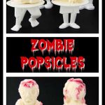 Creep out your friends by serving these bloody 3-D Raspberry Cheesecake Zombie Popsicles at your Halloween party or The Walking Dead, iZombie, or Z Nation watching event.