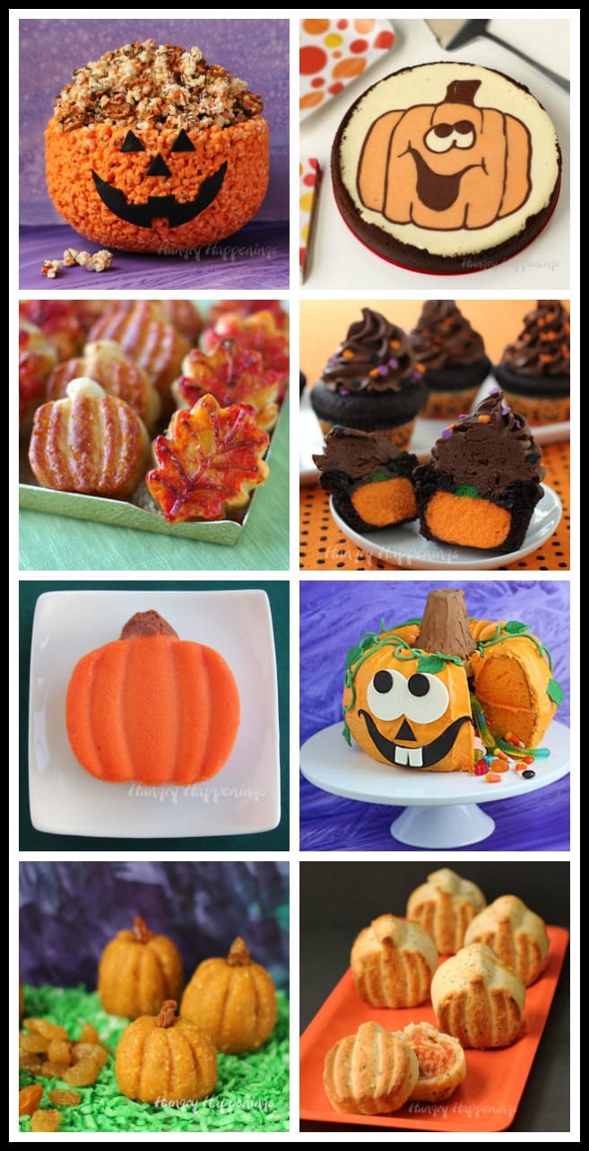 Make pumpkin themed desserts to sweeten up your Halloween, Thanksgiving, or fall event.