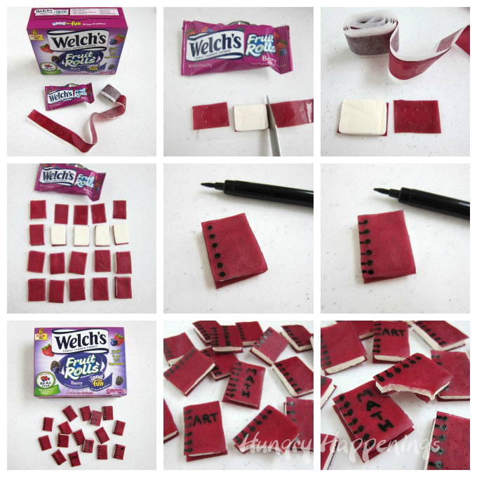 How to make fruit roll notebook for a fun back to school snack.