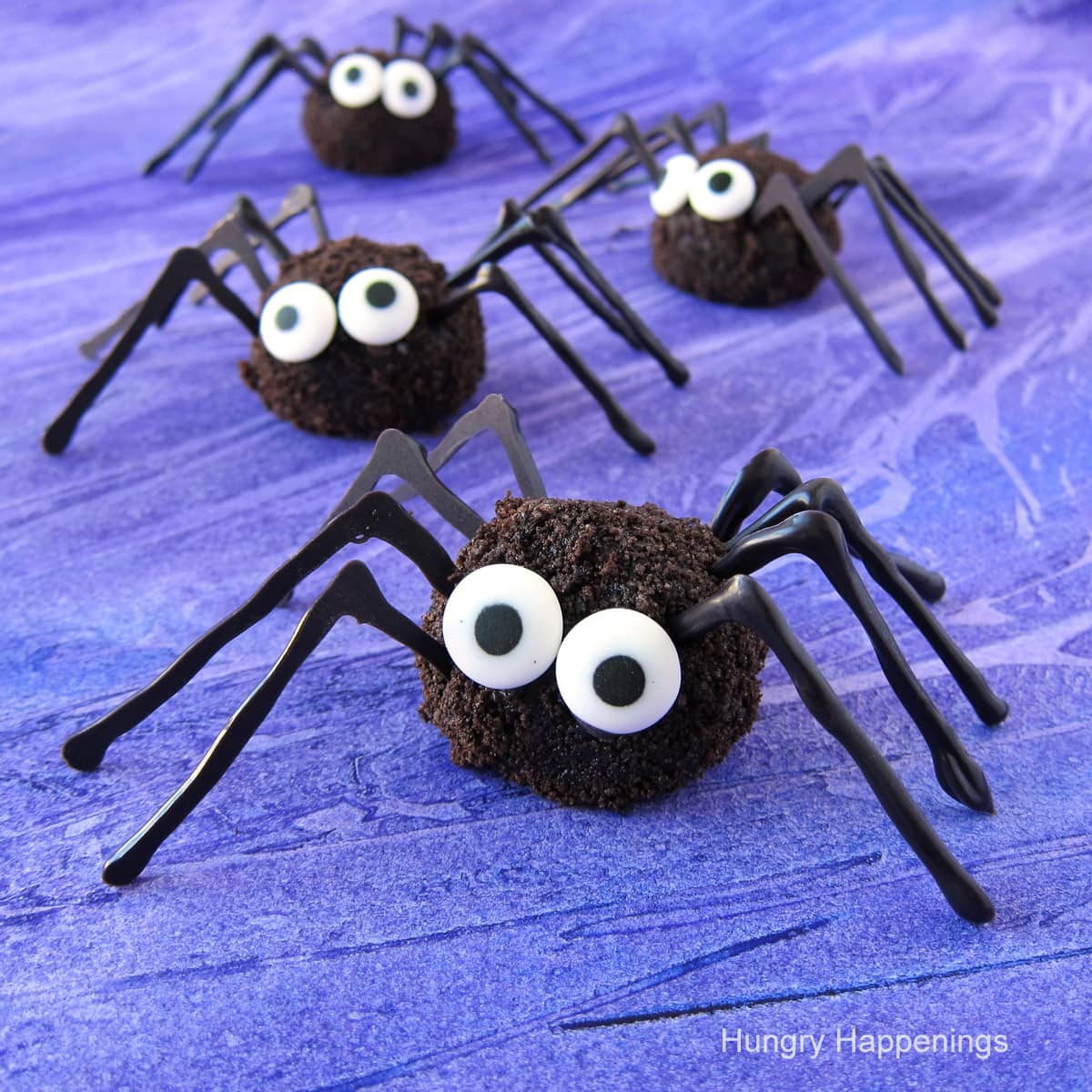 OREO spiders with OREO Cookie ball bodies and chocolate legs. 